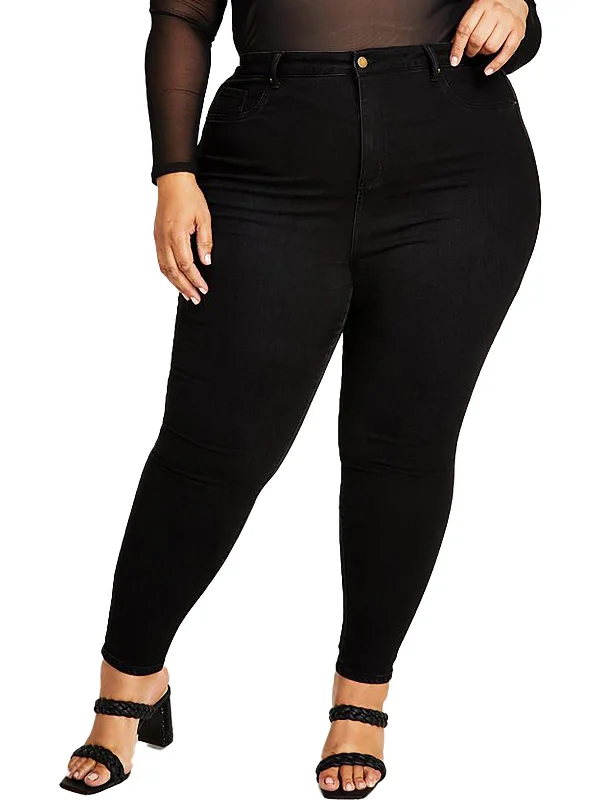 Weekend Shopping Made Better Plus    Womens High Rise Knit Skinny Jeans