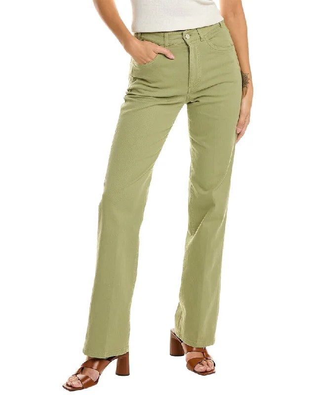 Weekend Specials to Cherish Loro Piana High-Rise Green Straight Leg Jean
