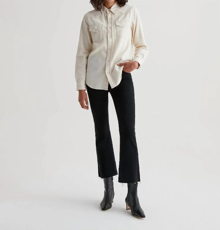 Special Price Denim Farrah Boot Crop Jeans In Smooth Slate