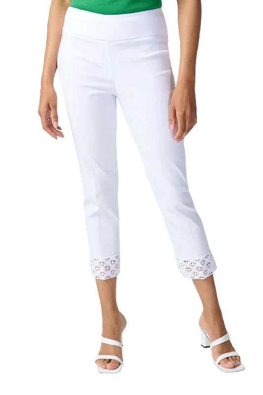Online Only Millennium Crop Pull-On Pant In White