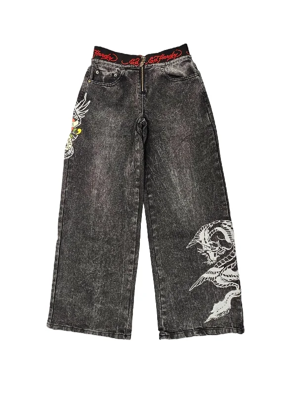 Weekend Savings Bonanza Women's Lks Dragon Front Zip Jean In Vintage Grey