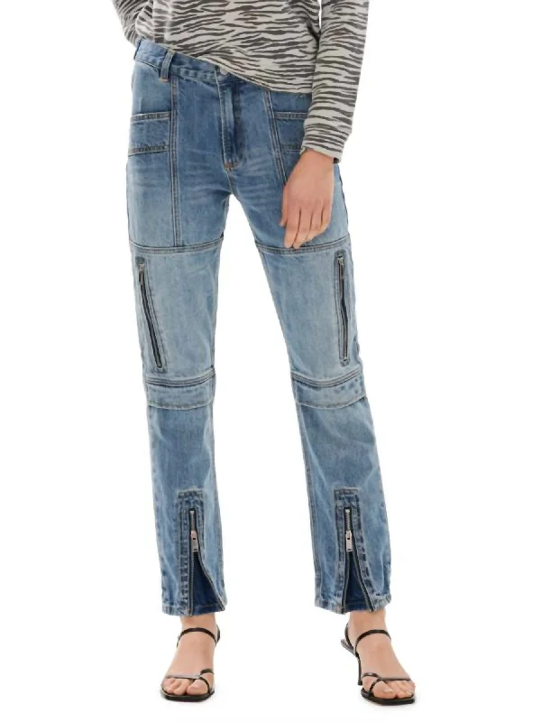 Great Bargains Piper Utility Denim Pants In Blue
