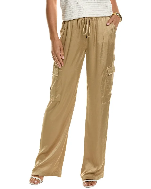 Weekend Discounts to Relish Elie Tahari Relaxed Satin Cargo Pant