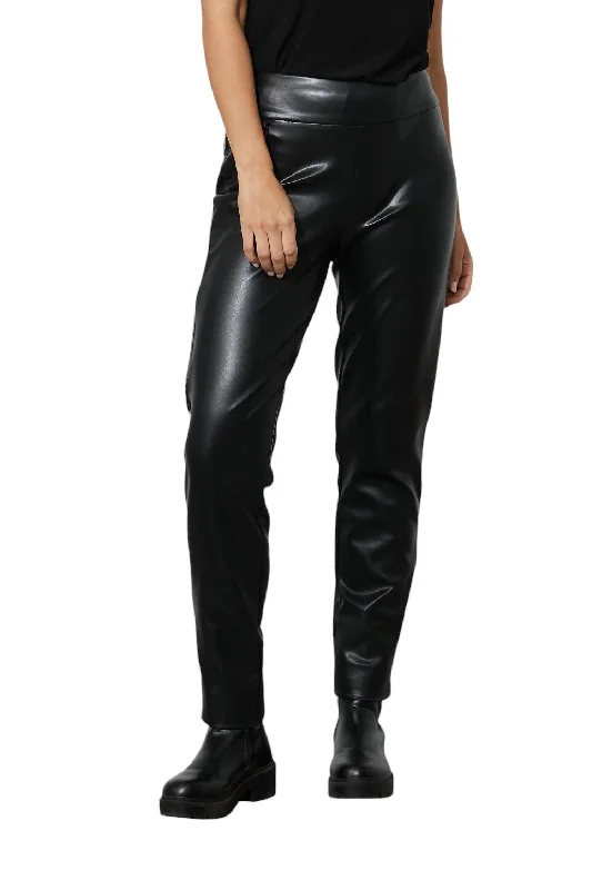 Markdowns High-Waisted Faux Leather Pant In Black