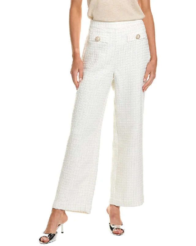 Weekend Bargains to Cherish Alexia Admor Jayden Contrast Wide Leg Tweed Pant