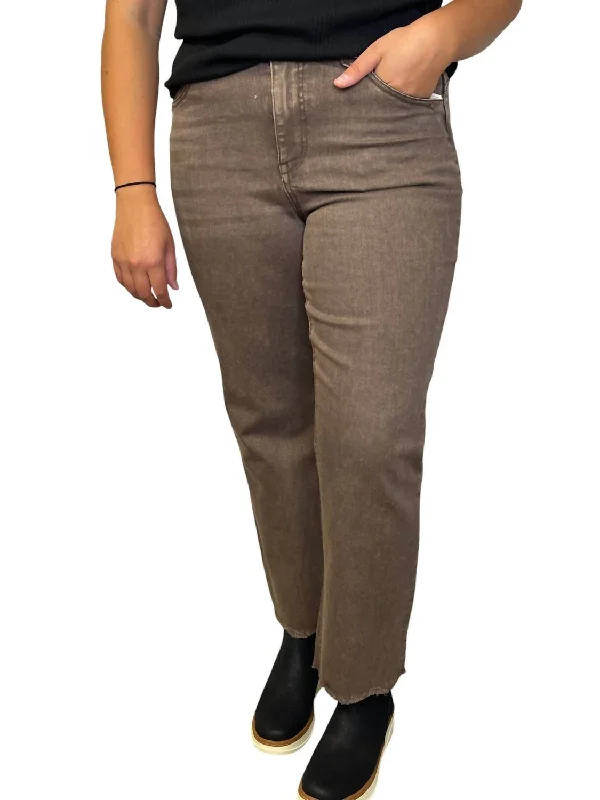 Loyalty Reward Washed High Rise Jean In Brown