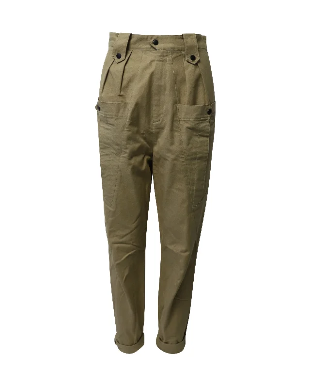 Weekend Bargains to Relish Isabel Marant Cargo Pants in Brown Cotton