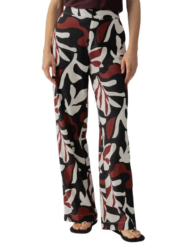 Weekend Savings Spree Soft Print Trouser In Mineral