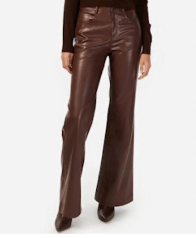 Weekend Flash Sale Zenobia Vegan Leather Pants In Java