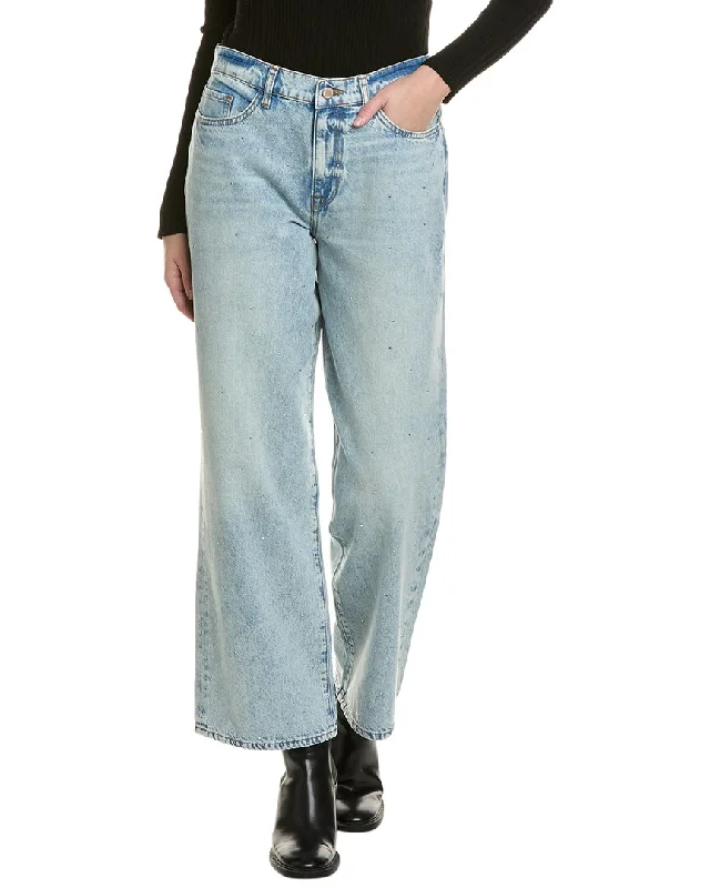 Weekend Offers That Excite Triarchy Ms. Miley Striped Medium Indigo Baggy Jean