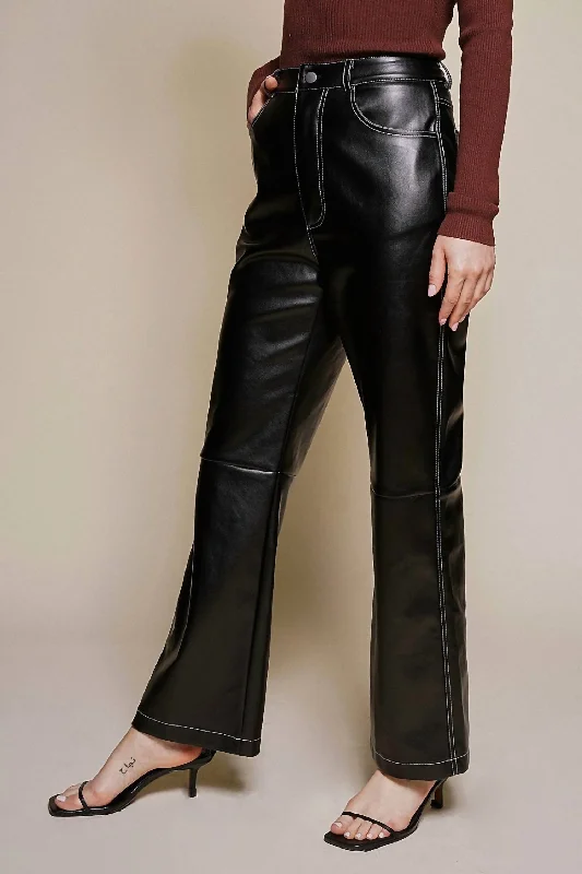 Weekend Savings Delight Luxe Leather Pants In Black