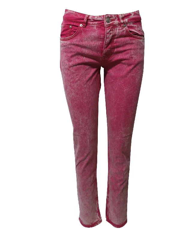 Weekend Savings Spectacular Ganni Washed Jeans in Pink Cotton