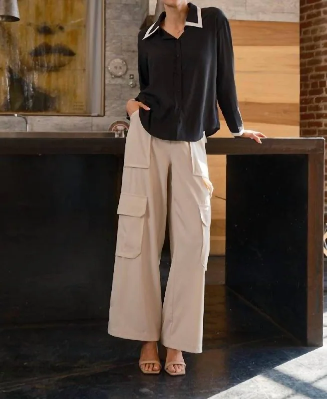 Bargain Prices Amanda High Waist Cargo In Ecru