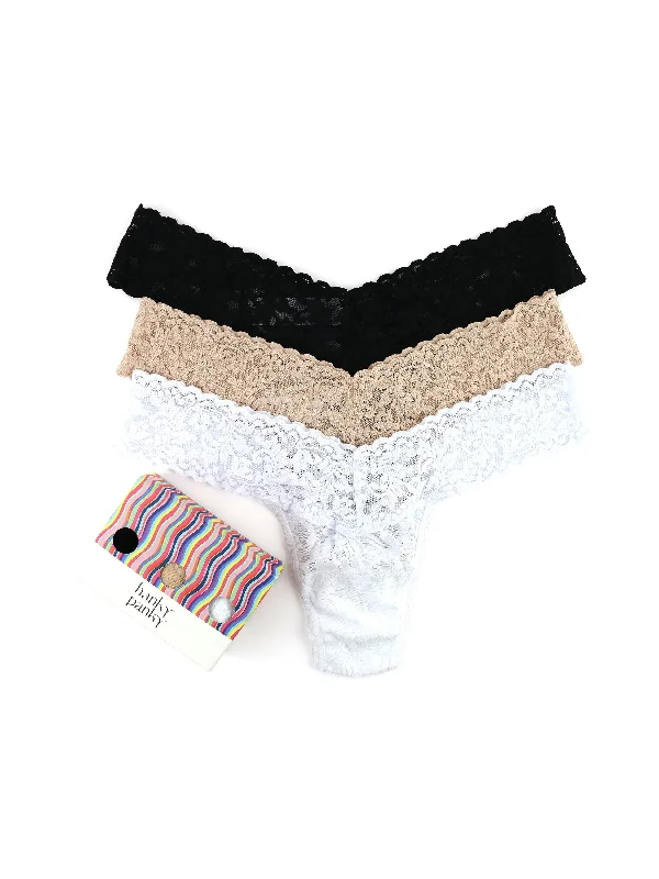 Weekend Bargains to Cherish 3 Pack Low Rise Thongs
