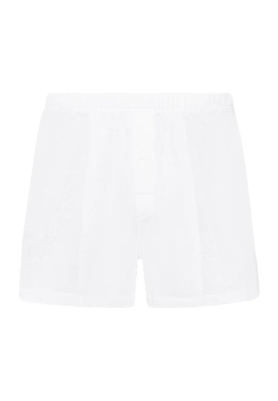 Can't Miss Cotton Sporty Cotton Knit Boxer With Button Fly | White 73505-101