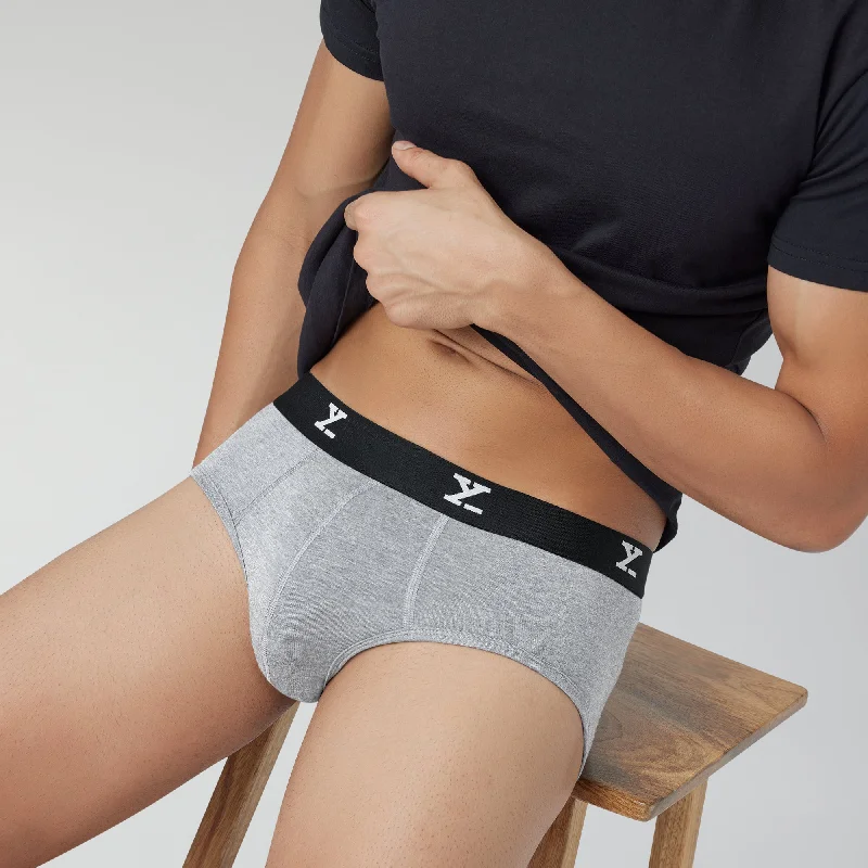 Celebrate the Weekend with Discounts Ace Medley Modal Briefs Stone Grey
