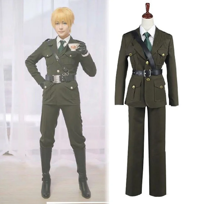 Low Cost APH Axis Powers Hetalia England UK Arthur Kirkland Cosplay Costume C03001