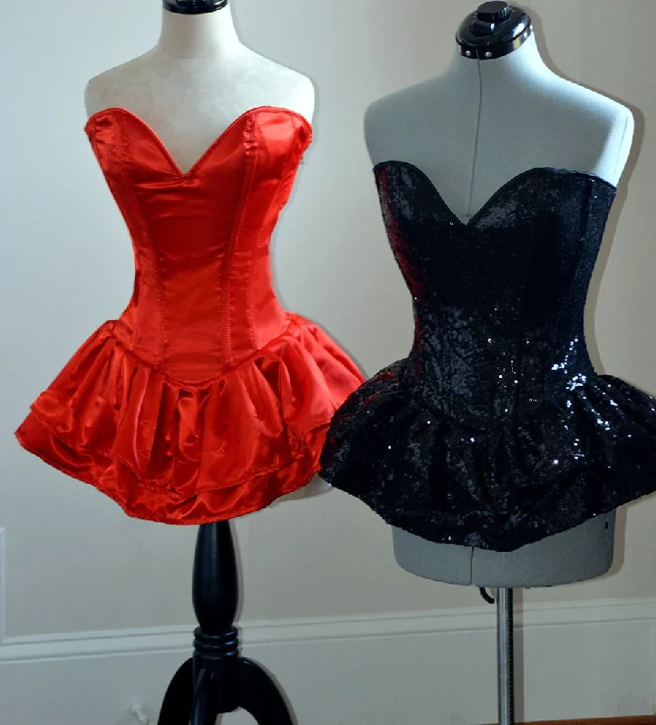 Super Bargain Authentic corset dress with mini fluffy skirt, sequins or satin fabric. Prom, Valentine, mini wedding dress Super Bargain Authentic corset dress with mini fluffy skirt, sequins or satin fabric. Prom, Valentine, mini wedding dress