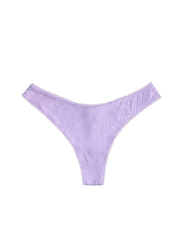 Weekend Discounts to Celebrate AiraModal™ Basic Ribbed Lavender Thong