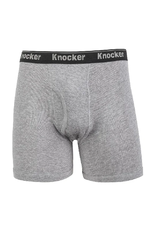Weekend Bargains to Relish KNOCKER MEN'S BOXER BRIEFS (BBC3500_H.GRY)