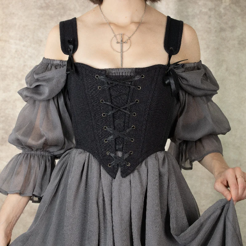 Best Deals Black Cotton Corset Top
