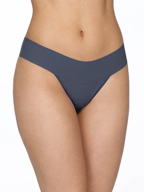 Massive Deals BreatheSoft® Natural Rise Thong Granite Grey