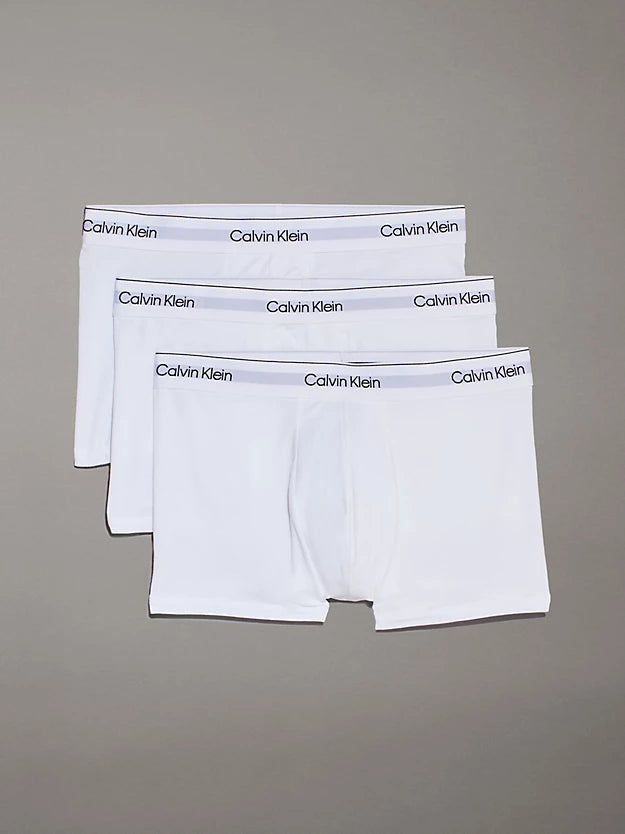 Extra Savings Calvin Klein 3 Pack Men's Modern Cotton Trunks - White