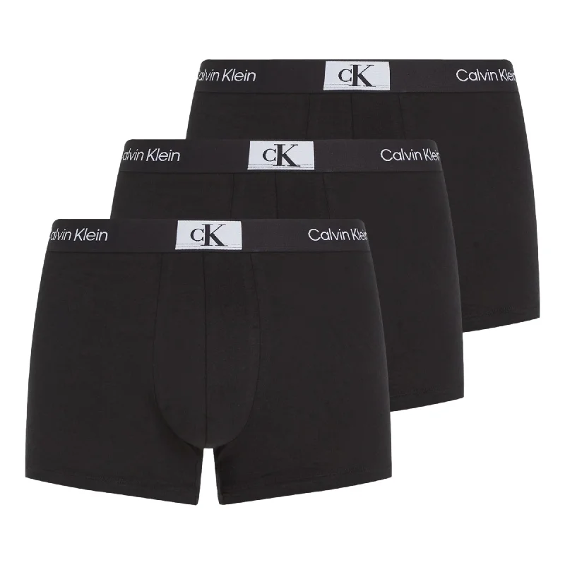 Calvin Klein CK 96 Cotton Trunk 3 Pack - Black/Black/Black