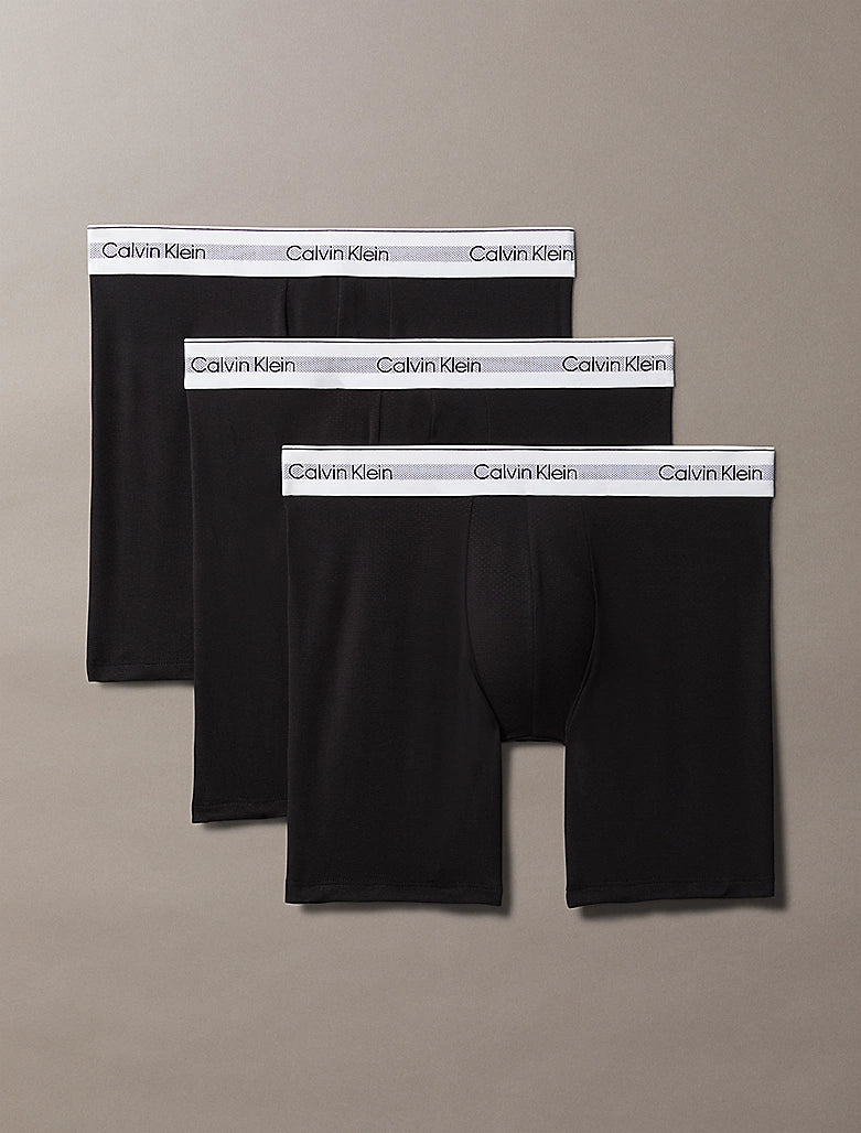 Best Bargains Calvin Klein Mens Modern Air Boxer Brief Long 3 Pack - Black