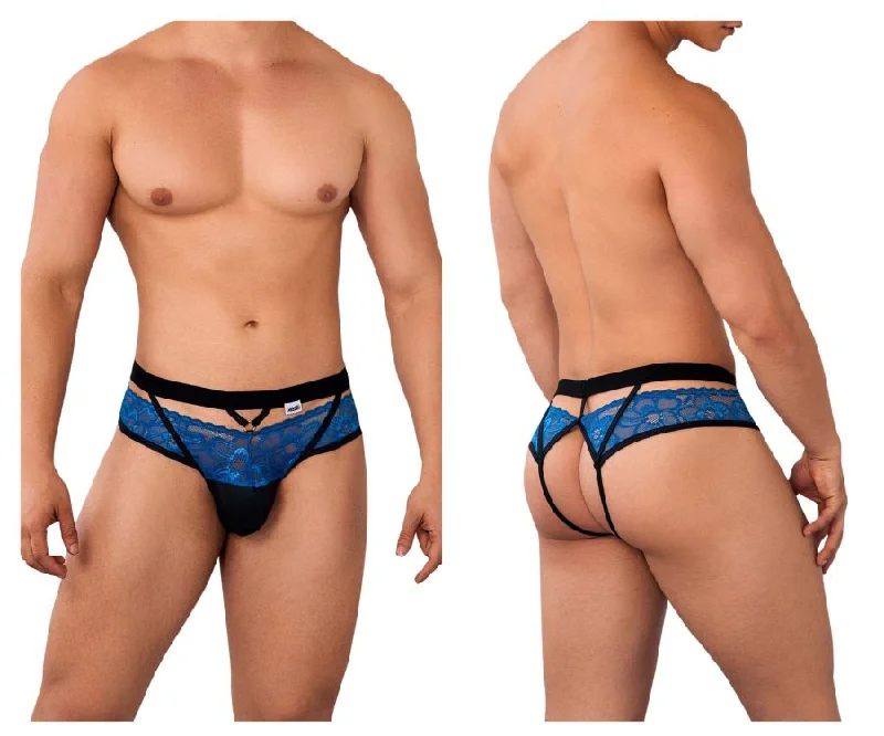 Super Deal CandyMan 99627 Lace Jockstrap Color Blue