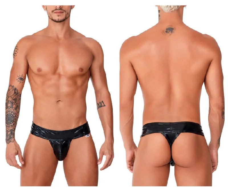 Price Cut CandyMan 99742 Gloss Thongs Color Black