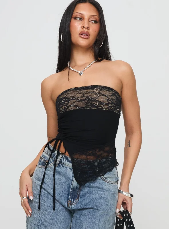 Pay Less Chianti Strapless Top Black