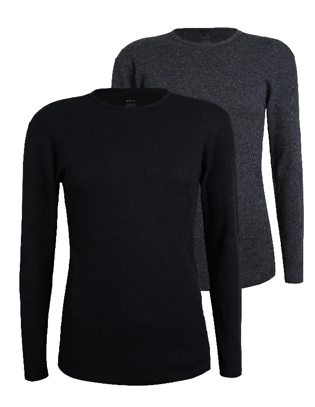 Black and Dark Grey Melange