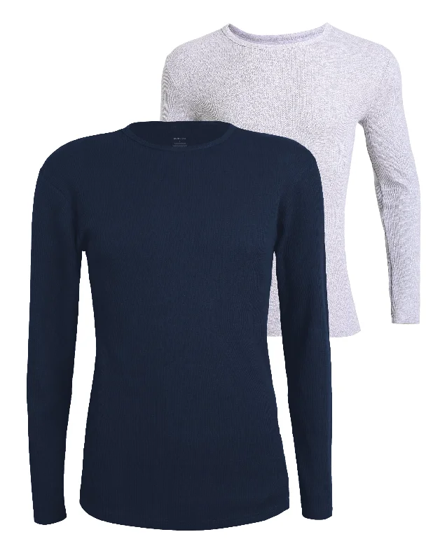 Light Grey Melange and Navy