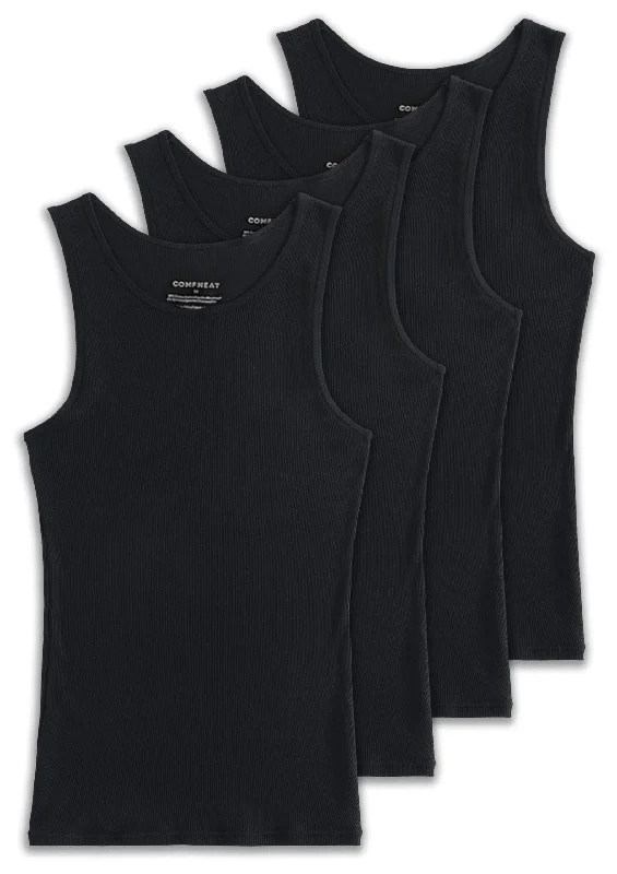 Online Exclusive Comfneat Men's 4-Pack Big & Tall Undershirts Ribbed Cotton Tank Tops Online Exclusive Comfneat Men's 4-Pack Big & Tall Undershirts Ribbed Cotton Tank Tops