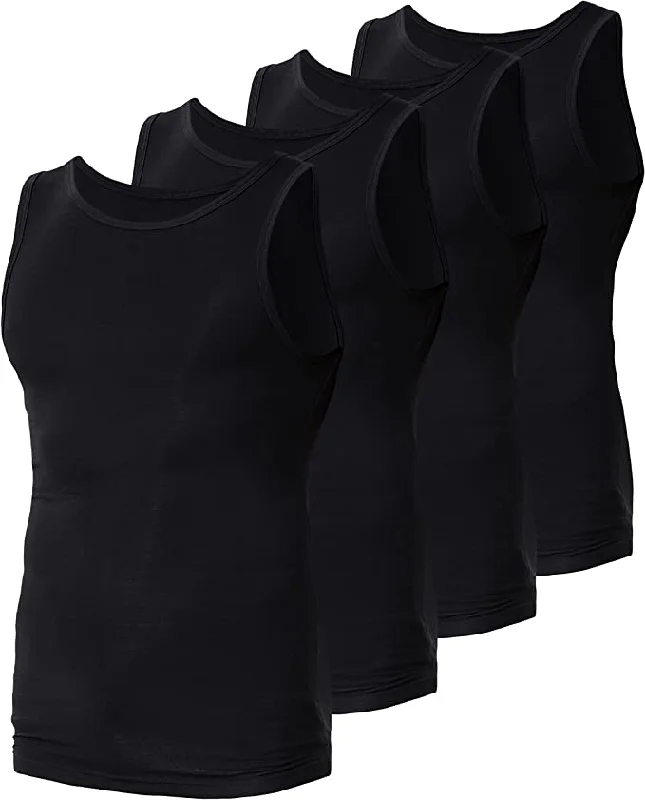 Savings Galore Comfneat Men's 4-Pack Cool Feeling A-Shirts Bamboo Viscose Undershirts Savings Galore Comfneat Men's 4-Pack Cool Feeling A-Shirts Bamboo Viscose Undershirts