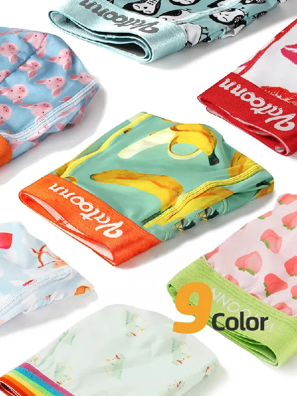 Inventory Reduction Couple 2 PCS Cotton Cartoon Breathable Underwear