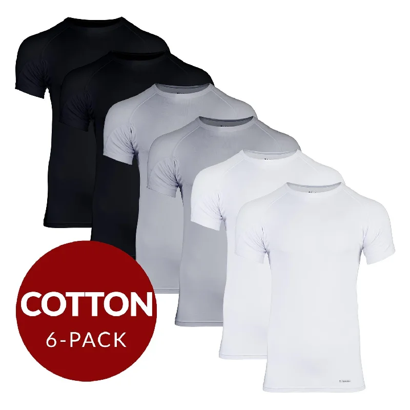 Overstock Clearance Crew Neck Cotton Sweat Proof Undershirt For Men - Mix 6-Pack (2x White, Black, Grey) Overstock Clearance Crew Neck Cotton Sweat Proof Undershirt For Men - Mix 6-Pack (2x White, Black, Grey)