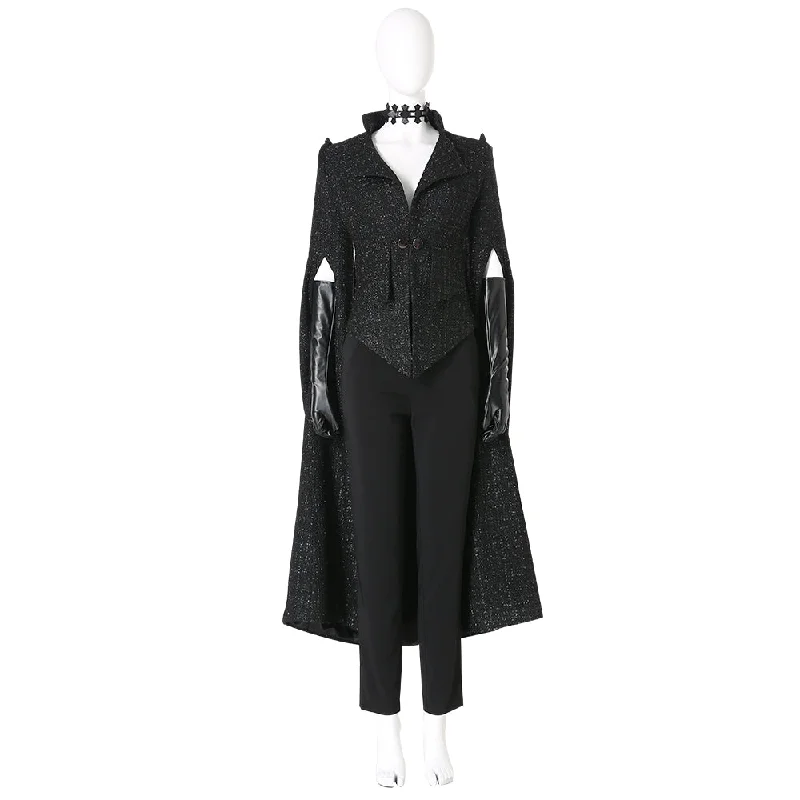 Rulercosplay Cruella de Vil Cruella black overcoat Movie Cosplay Costume