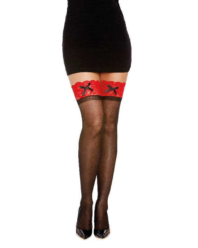 Price Break DG 0026 Sheer Thigh High Contrast Stockings