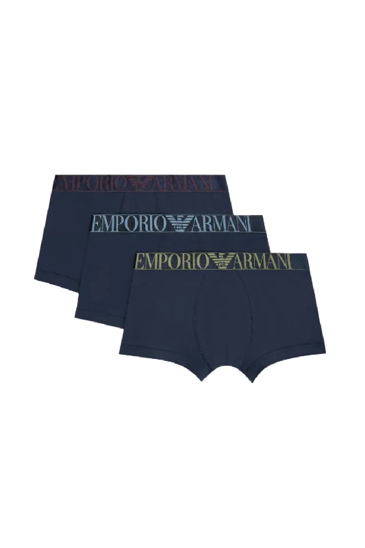 Emporio Armani 3 Pack Men's Cotton Stretch Trunk