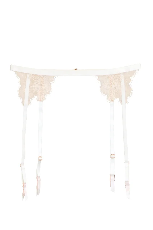 Final Clearance Entice Garter Belt - White