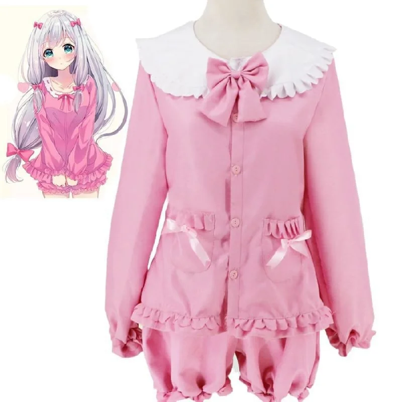 Lowest Rates Eromanga Sensei Izumi Sagiri Cute Pajamas Nightgown Sleepwear Tops Pants Uniform Outfit Anime Cosplay Costumes C07603 Lowest Rates Eromanga Sensei Izumi Sagiri Cute Pajamas Nightgown Sleepwear Tops Pants Uniform Outfit Anime Cosplay Costumes C07603