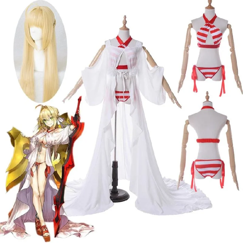 Now Available Fate Grand Order Nero Claudius Caesar Augustus Swimsuit Cosplay Costume Sexy Bikini Fate/Extra Saber Cosplay Costume Swimwear Now Available Fate Grand Order Nero Claudius Caesar Augustus Swimsuit Cosplay Costume Sexy Bikini Fate/Extra Saber Cosplay Costume Swimwear