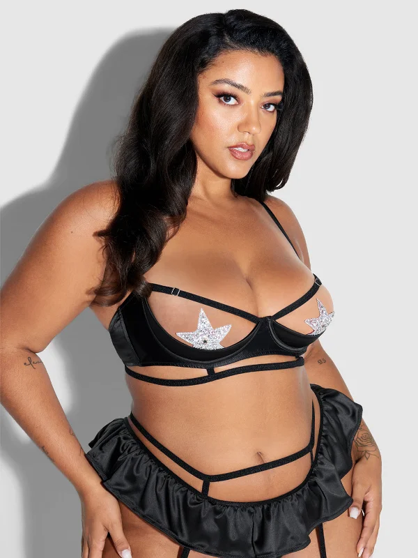 Can't Be Beat Petra Open Cup Satin Bra