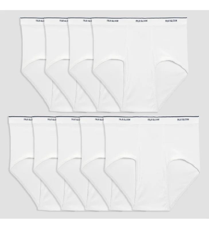 Super Sale Fruit of the Loom Big Mens White Briefs, 9 Pack, XL, Assorted