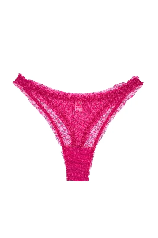 Big Discounts Mimi Fuchsia dots high waisted thongs