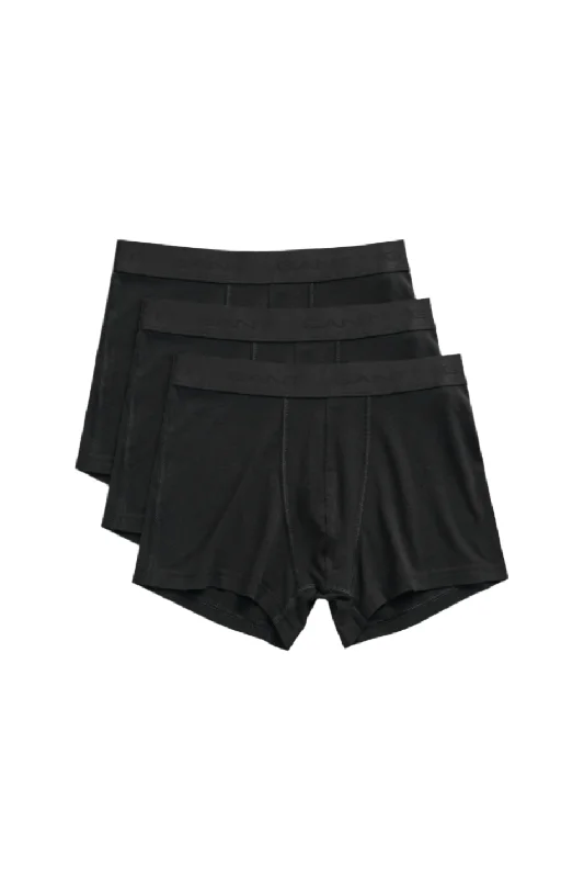 Overstock Sale Gant 3 Pack Men's Black Bamboo Trunk