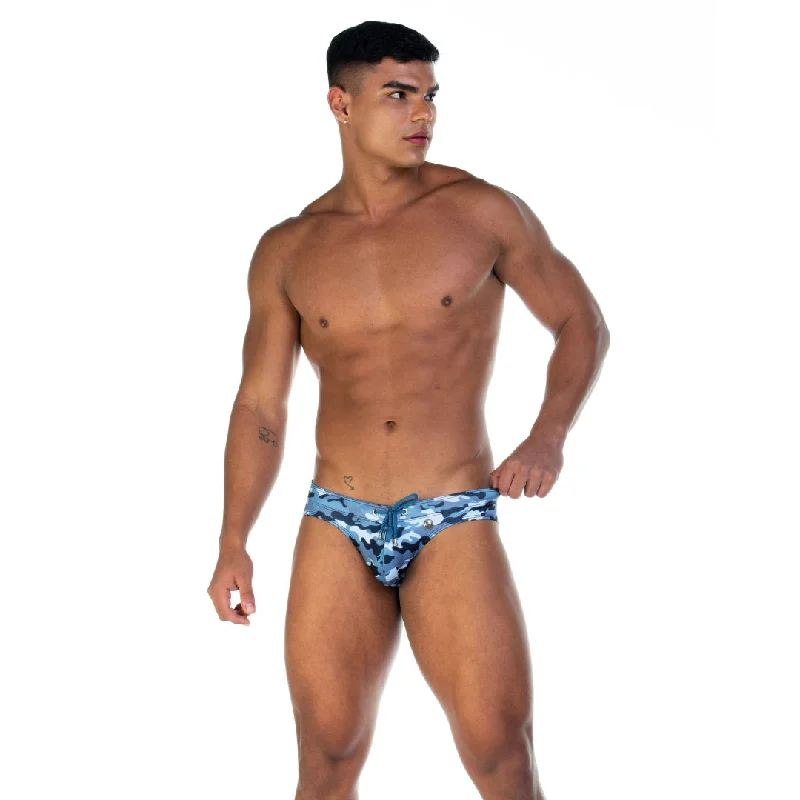 Weekend Deals to Make You Smile Gigo Camo swim brief camouflage blue