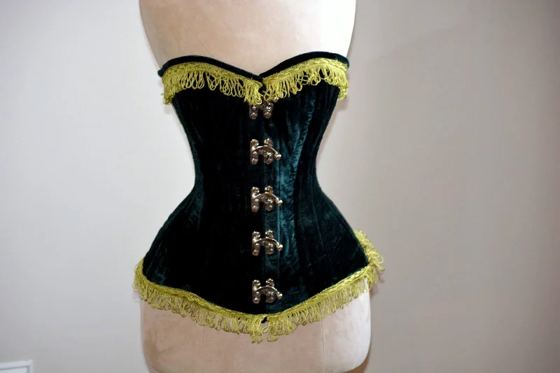 Massive Deals Green velvet exclusive corset from Western Collection, steampunk, burlesque, circus cosplay, authentic waisttraining, gift, pirate Massive Deals Green velvet exclusive corset from Western Collection, steampunk, burlesque, circus cosplay, authentic waisttraining, gift, pirate